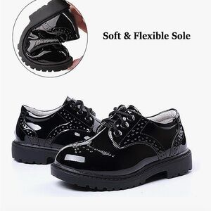 Kids Black Dress Shoes
